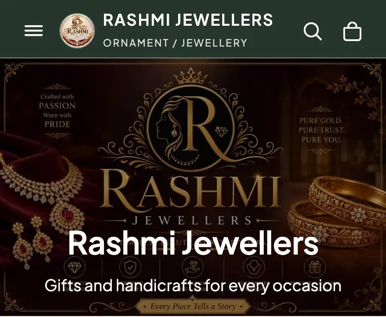 Website preview — Rashmi Jewellers
