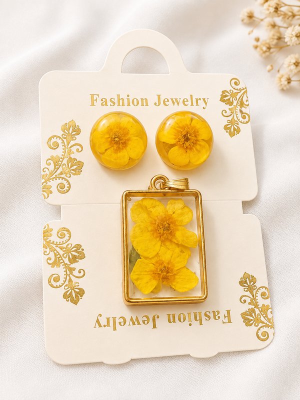 Fashion Jewelry - Pressed Flower Resin Set — SK Resin Art
