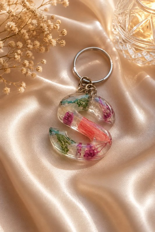 Floral Resin Keychain — SK Resin Art
