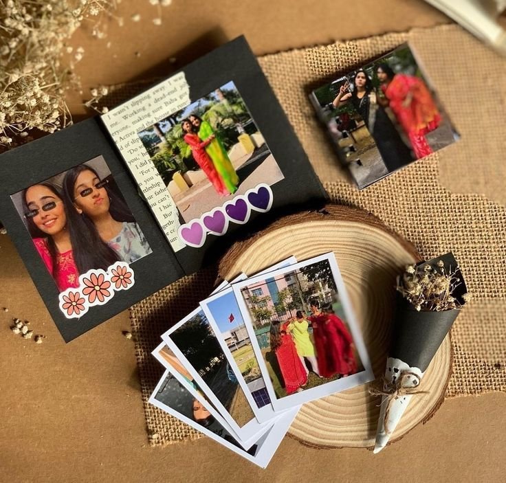 Handmade Photo Scrapbook & Polaroid Gift Set — Bhumiverse