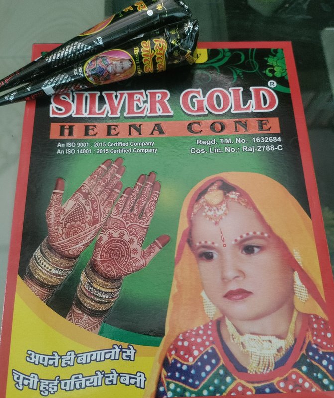 Silver gold heena cone1 — Unique Multi Store