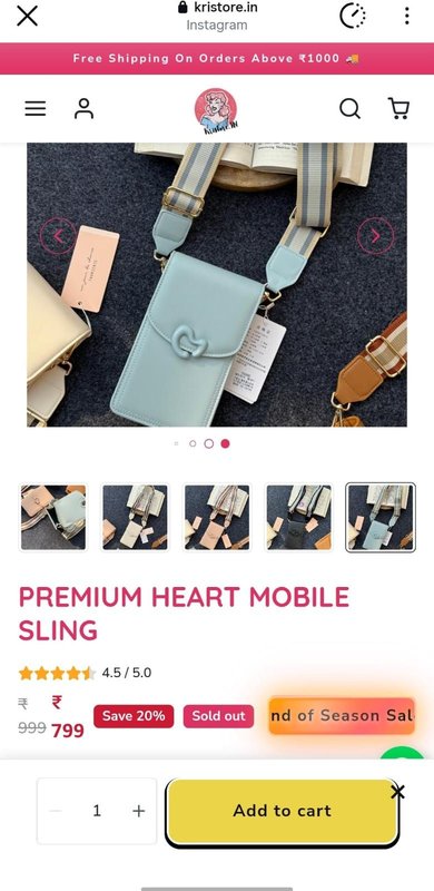 Premium Heart Mobile Sling — TheThingzhub