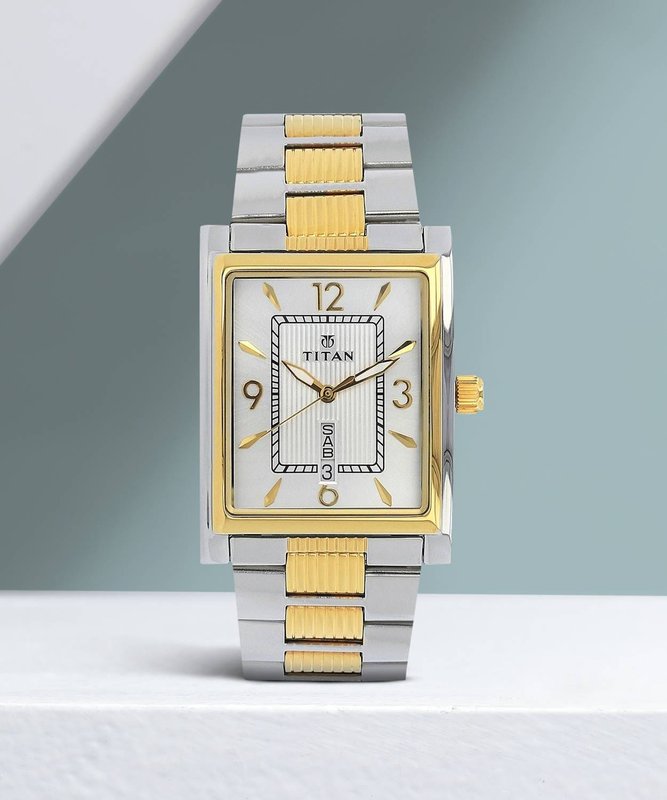 Titan Men's Stainless Steel Analog Wrist Watch, model 90024BM03 — Archana Fashions