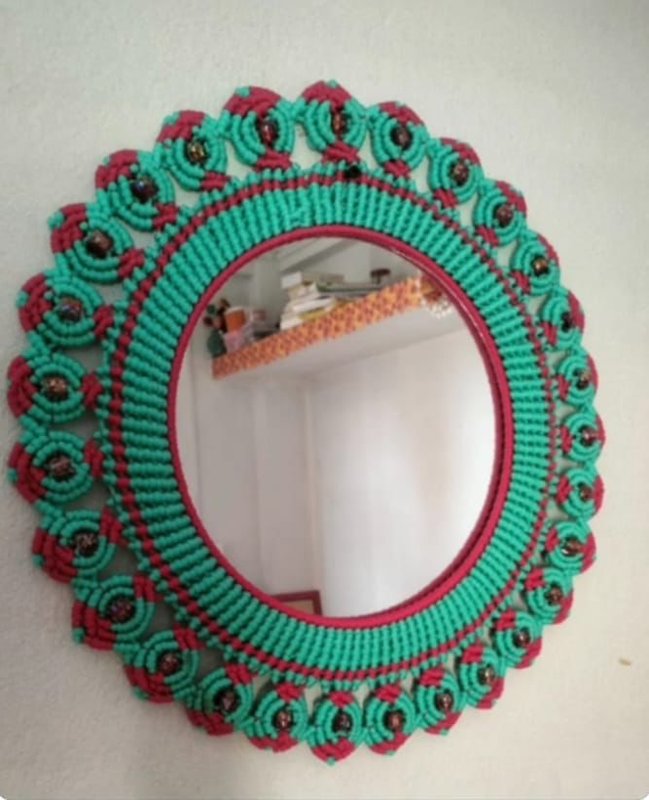 Macrane mirror — Laxmiradha Handmade Products