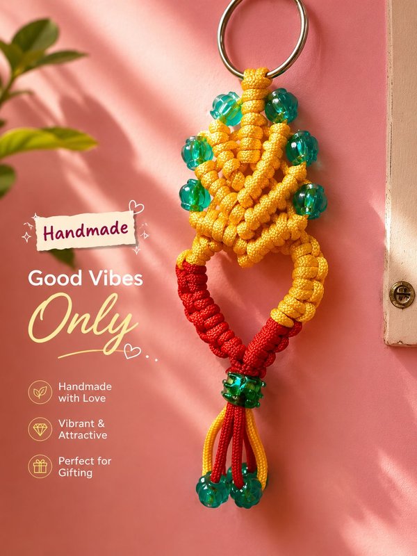 Handmade Macramé Keychain — Laxmiradha Handmade Products