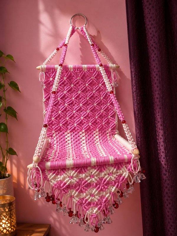 Handcrafted Macramé Wall Organizer — Laxmiradha Handmade Products