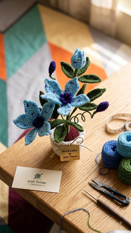 Handmade Crochet Flower — Shree Ji Art Gallery Crochet Handmade