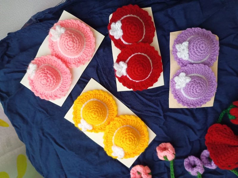 Handmade Crochet Red Flower — Shree Ji Art Gallery Crochet Handmade