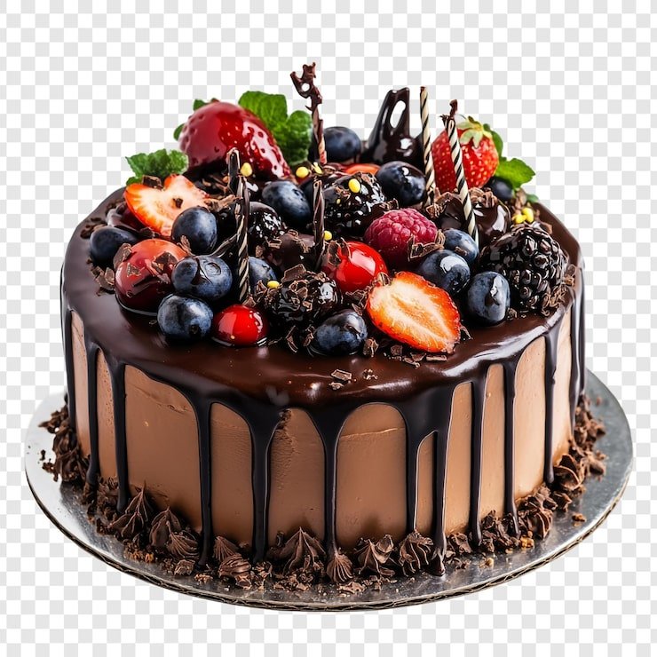 Chocolate Drip Cake with Fresh Berries — Bake & Bliss