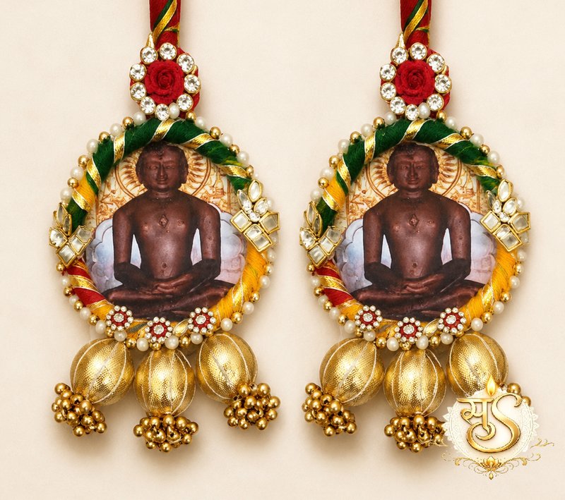 Handmade Mahaveer Bhagwan Soan Hanging (Set of 2) — Sumangalam Shilp