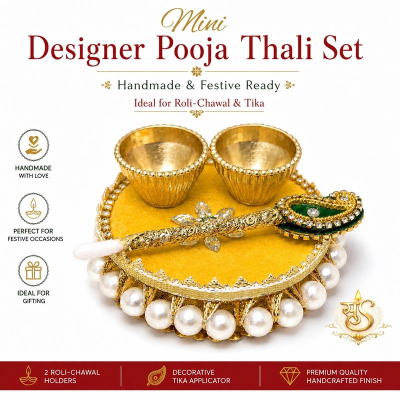 Mini Designer Pooja Thali Set — Sumangalam Shilp